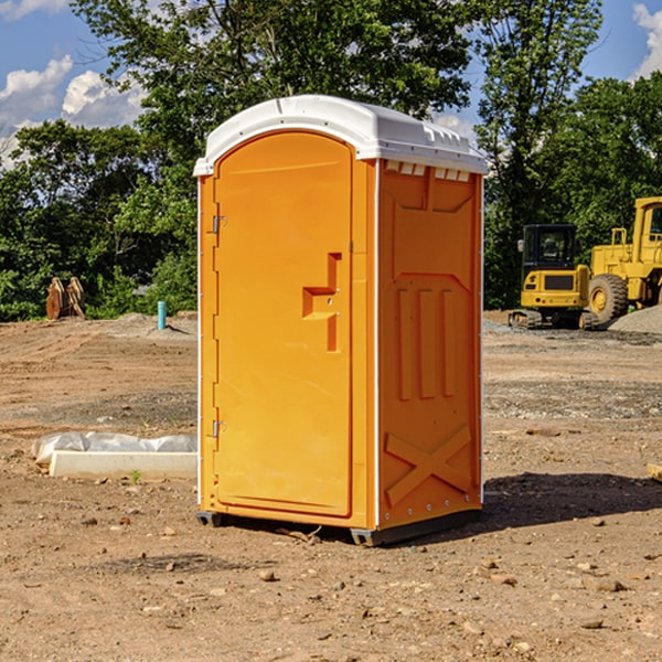 how often are the porta potties cleaned and serviced during a rental period in Rudolph Ohio